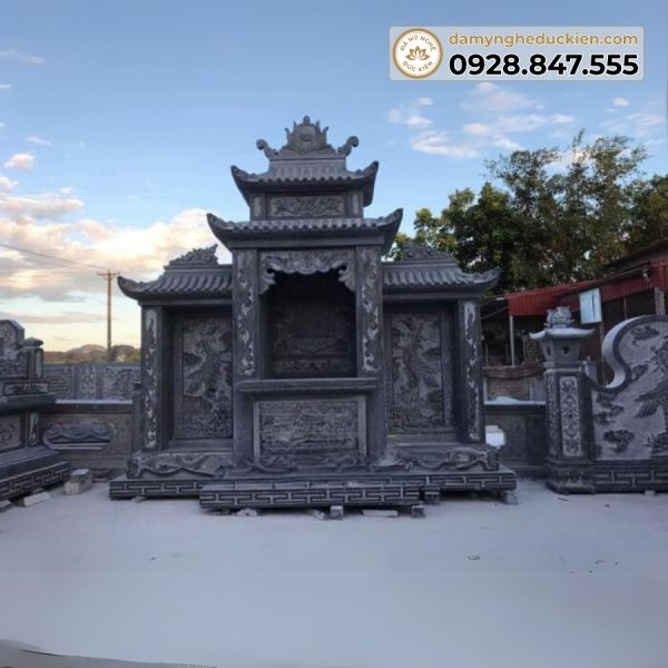 lăng thờ đá xanh đen m01