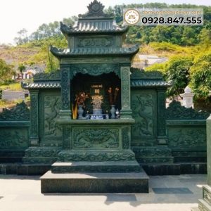lăng thờ đá xanh rêu m03