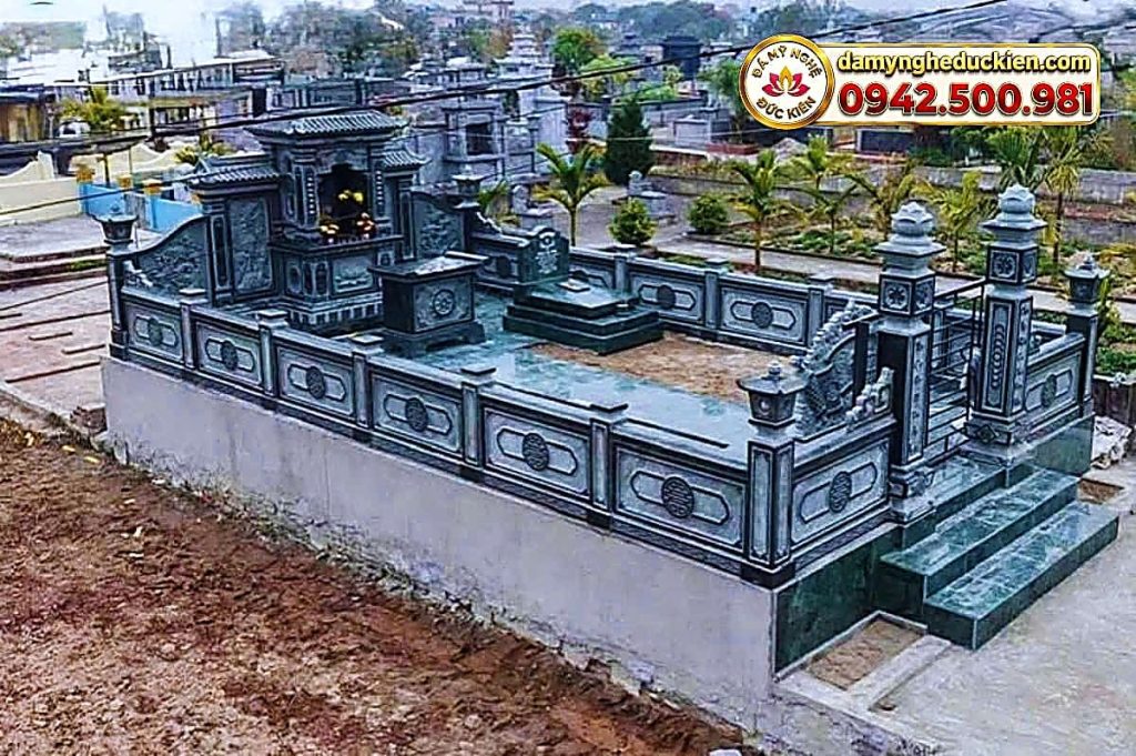 Mẫu Khu Lăng Mộ Đá Gia Đình Đẹp, Thiết Kế Đồng Bộ – Đá Mỹ Nghệ Đức Kiên