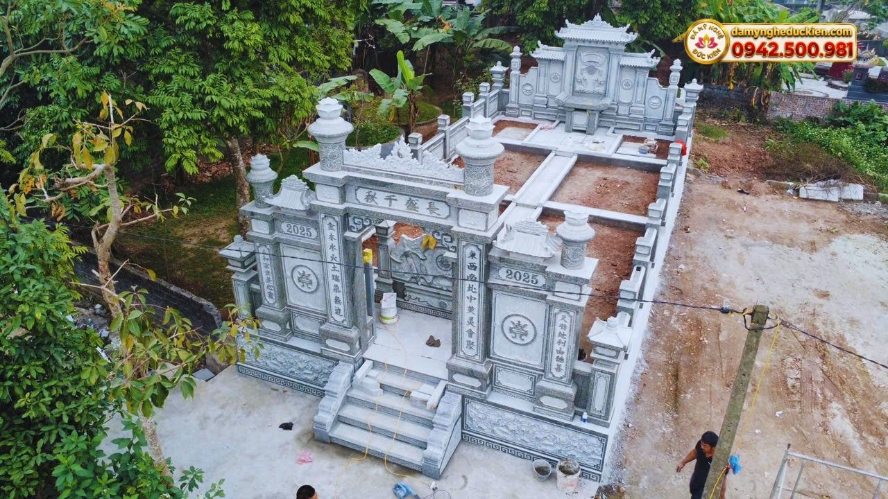 Mẫu Khu Lăng Mộ Đá Xám Đẹp, Bề Thế Và Trang Nghiêm – Đá Mỹ Nghệ Đức Kiên