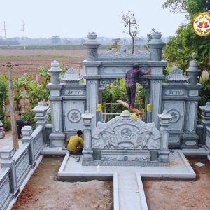 Mẫu Khu Lăng Mộ Đá Xám Đẹp, Bề Thế Và Trang Nghiêm