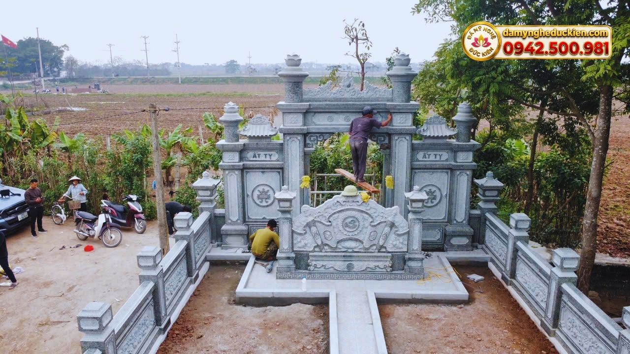 Mẫu Khu Lăng Mộ Đá Xám Đẹp, Bề Thế Và Trang Nghiêm